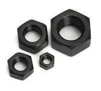 Dado di Fissaggio Dadi esagonali M2 M2.5 M3 M4 M5 M6 M8 M10 M12 M14 M16 M18 M20 M22 M24 M27 M30 M36 Dadi esagonali metrici in acciaio al carbonio in ossido nero(M4-(50PCS))