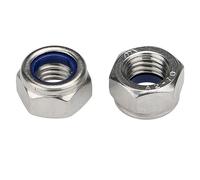 Dado di Fissaggio Dado autobloccante anti-allentamento Blocco antiscivolo Tappo a vite esagonale Controdado Nero zincato Nichelato M2 ~ M24 Acciaio inossidabile 304(304 Stainless steel,M4 (40pcs))