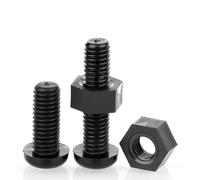 Dado di Fissaggio M2 M2.5 M3 M4 M5 M6 M8 Vite in nylon nero Combinazione di dadi Bullone a testa tonda Vite isolante in plastica(60mm,M5-20sets)