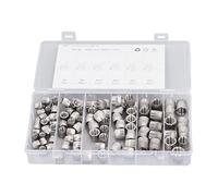Dado di implosione zigrinato, kit di dadi conici in acciaio inox 304 da 100 pezzi, dado a cono di implosione zigrinato per impieghi gravosi, 6 mm / 8 mm / 10 mm / 12 mm