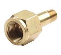 Dado di ingresso in ottone CGA 320 con nipplo NPT da 5,1 cm e rondella per montaggio del regolatore e controllo del flusso di gas