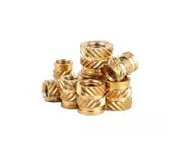 dado di ottone stampato in 3D, Dadi filettati in ottone zigrinati termoindurenti for parti integrate for stampa 3D M2-M6 di diverse dimensioni(Length 6.5mm,M2xOD4.0 (50Pcs))