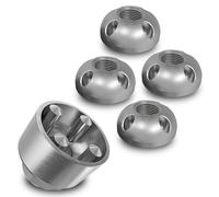 Dado di Sicurezza Antifurto in Acciaio Inox V2A M6 M8 M10 M12, 4 Fori (4 Dadi, 1 Dado M6)