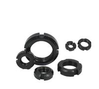 Dado di sicurezza radiale di precisione dado rotondo M10 M12 M14 M16 M18 M20 M22 M24 M25 M27 M30 M33 M35 M36 M39 M40-M60 in acciaio al carbonio nero dado a quattro fette (M24 x 1,5 mm-1 s)