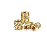 Dado e bullone Inserti zigrinati in ottone for dadi, 100 pezzi M2 M3 156 pezzi Dadi zigrinati in ottone for riscaldamento a caldo(M3x8x5)