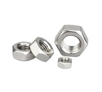 Dado esagonale 4#-40 6#-32 8#-32 10#-24 12#-24~3/4-16 Dado esagonale in acciaio inossidabile 304 con filettatura americana(3 8-24(3pcs))