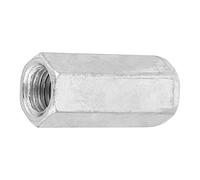 Dado Esagonale a Stelo Lungo M16x50, Acciaio Zincato, 2 Pezzi, Filettato per Industria Macchinari, 22mm