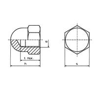 Dado esagonale cieco M6 Plastica 10 pz. TOOLCRAFT M6 D1587-POLY 194793