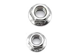 Dado esagonale con flangia, Dadi flangiati esagonali a passo fine, inserto in acciaio inossidabile, flangia di bloccaggio(M10x1)