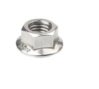 Dado esagonale con flangia, Dadi flangiati esagonali in acciaio inossidabile 304 con dado di bloccaggio automatico, dentato, con bloccaggio a vite(M8)