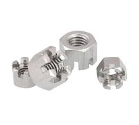 Dado esagonale con intaglio, Dado esagonale a castello con intaglio GB6181 M6-M16 for macchinari automobilistici Acciaio inossidabile A2-304 2 pezzi(M8)