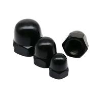 Dado esagonale, dadi esagonali, dado a ghianda, dadi M3 M4 M5 M6 M8 M10 M12 Nero 304 A2-70 Acciaio inossidabile Dado a ghianda esagonale Cappuccio decorativo Dado a cupola(M5)