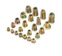 Dado esagonale, Dadi for mobili con inserto in legno flangia esagonale in lega di zinco M4-M10, dimensioni multiple, confezione da 50(M6X25)