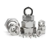 Dado esagonale in acciaio inossidabile 316, tappo a vite M3M4M5M6M8M10M12M14M16-M36-M4 【30 pezzi】