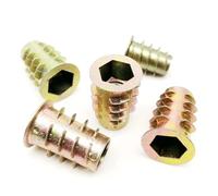 Dado esagonale in metallo M4 M5 M6 M8 M10 con testa esagonale a brugola, inserto incorporato, E-Nut, 10 pezzi(M8x15)