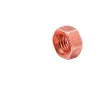 Dado esagonale in rame puro T2 Dado in rame rosso Dado conduttivo Rondella Vite di bloccaggio Tappo in rame puro M3 M4 M5 M6 M8 M10-M20(10Pcs M6)