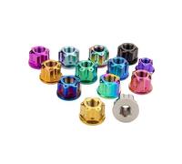 Dado esagonale in titanio con flangia a fiore di prugna, fissaggio for moto e bicicletta M5 M6 M8 M10 M12 M14 M16 M18 M20 (2 pezzi)(B Ice blue,M16 P1.5)
