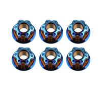 dado esagonale in titanio, Dadi flangiati esagonali Ti M6 Dado for accessori for freni di motociclette e biciclette(Blue)