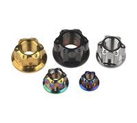 dado esagonale in titanio, Dadi flangiati esagonali Ti M8 Viti dadi bulloni for motociclette Accessori for bici Bici(Gold)