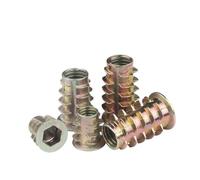 Dado esagonale, Kit Inserti Filettati Dadi for Mobili Con Attacco Esagonale Metallici M4-M10 8-25mm Confezione(M6x18mm x10pcs)