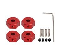 Dado Esagonale per mozzi Ruota RC 1/10 da 14 mm in Lega di Alluminio Leggero e Durevole, Parte di aggiornamento per AMMRA Big Rock Typhon Senton Granite 4 Pezzi (Rosso)
