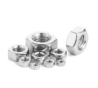 Dado esagonale pieno in acciaio inossidabile, 10 pezzi/lotto M2 M2.5 M3 M3.5 M5 M6 M8 M10 304 Dadi esagonali in acciaio inossidabile(M3)