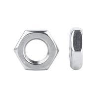 Dado esagonale pieno in acciaio inossidabile, 2/25 pezzi M2.5-M20 304 A2-70 acciaio inossidabile piatto esagonale dado sottile controdado DIN439 GB6172(M8 10pcs)