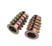 Dado esagonale, Set di dadi for rivetti con attacco esagonale in acciaio al carbonio M4-M10 dimensioni multiple for la lavorazione del legno(M6x18mm x10pcs)