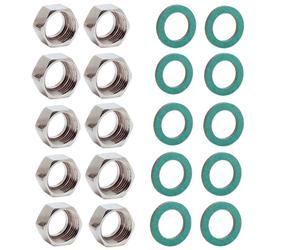 Dado filettato con guarnizione Eurotis DN15 3/4 ottone 10 pezzi A02-0010-00725