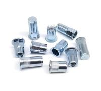 Dado filettato M5 piatto piccolo svasato rivetto dado inserto in acciaio al carbonio 20/40/100 pezzi(Type D,20pcs M5)