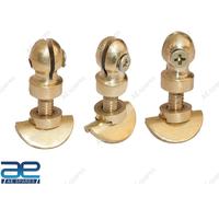 Dado Fissaggio Targa Anteriore Ottone Per BSA Norton Royal Enfield @UK 3 Pezzi