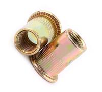 Dado Flangiato 7 Dimensioni M3 a M12, Dispositivo di Fissaggio Rivnut Nutsert in Acciaio Al Carbonio Zincato per Ancoraggio, Flangia a Forma di Barile, Superficie (M10 (20