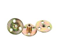 Dado flangiato Dado a piastra in ferro Dadi flangiati a tre fori M6 M8 M10 Filettatura di accoppiamento Blocco di fissaggio for mobili Divano Fissaggio for accessori for mobili Dadi a T(8pcs,M6)