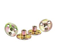 Dado flangiato Dado a piastra in ferro M6 M8 M10, flangia a tre fori, controdado, base piatta, dadi zincati, elemento di fissaggio for mobili femmina(36 PCS,M 10)
