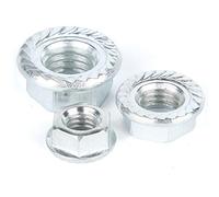 Dado flangiato esagonale, dado scanalato/dado-M4 [zinco bianco] (50 compresse)