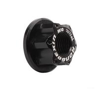 Dado flangiato in alluminio M10x1 0 per mozzo ruota posteriore, vite per asse ruota bicicletta, bloccaggio sicuro e prestazioni (nero)