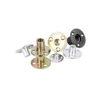 Dado flangiato RGRZGHJ M6 M8 M10 M12 Dadi a tre fori for piastre di ferro Zincatura annerita Dado di bloccaggio for morsetti for mobili(Blackening,M10x37x2.5mm 5pcs)