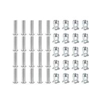 Dado for rivetti ad espansione a petalo in alluminio | Set M4-M8 da 20 pezzi argento nero metallizzato: for targa auto, parete cava e rivestimento in ferro(20pcs M8 set)
