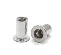 Dado for rivetti in lega di alluminio M3-M12 Rivnut esagonale rotondo metrico a testa piatta con inserto filettato cieco Ribattino cappuccio
