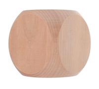 Dado in Legno Grezzo 80mm, Cubo a 6 Facce Arrotondate | 1 Pezzo, Beige, per DIY e Giochi, Finitura Minimalista Moderna, Uso Versatile