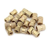 Dado in rame stampato ad iniezione M1.4M1.6M2M2.5M3M4 Inserti in rame Ottone a doppio passaggio Dado zigrinato Fissaggio incorporato 100 PZ