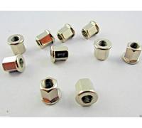 Dado M7 Dado Flangiato Lungo 12,5 MM Zündapp KS50 Cilindro Testa - 10 Pezzo -