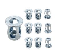 Dado metallico a forma di petalo M4 M5 M6 M8 Vite espansione Molly Jack Nut Jacknut Targa Fissaggio pannello Morsetto Rivetto(Nut (10Pcs) Zinc,M5x18)
