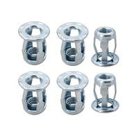 Dado metallico a forma di petalo M4 M5 M6 M8 Vite espansione Molly Jack Nut Jacknut Targa Fissaggio pannello Morsetto Rivetto(Nut (6Pcs) Zinc,M6x20)