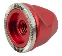 Dado mozzo bicicletta M5 per mountain bike, dadi ruota asse a sgancio rapido, antiscivolo, in lega di alluminio, compatibile con assi standard per bicicletta (rosso)