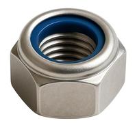 Dado Nylstop M12 in acciaio inox indesserrabile Ø 12 mm | dadi freno 12 mm autobloccante esagonale autofrenato DIN 985 acciaio inossidabile A2-70 (V2A/304) con anello di nylon di bloccaggio: Set di 2