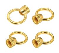 Dado occhio M10, dado ad anello dorato, viti ad occhiello, occhielli ad anello, accessori di collegamento [Confezione da 4 pezzi)