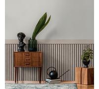 Dado Pannello IN Legno Asticelle Parati 397442 Grigio Mezza Muro AS Creation