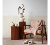 Dado Pannello Legno Asticelle Parati 39803-2 Crema Lusso Vinile AS Creation