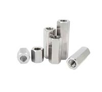 Dado per barra lunga, Dadi di accoppiamento esagonali in acciaio inossidabile 304 M3 M4 M5 M6 M8 M10 M12 Dimensioni multiple Confezione da 1-10 pezzi(10pcs M3x6x10mm)